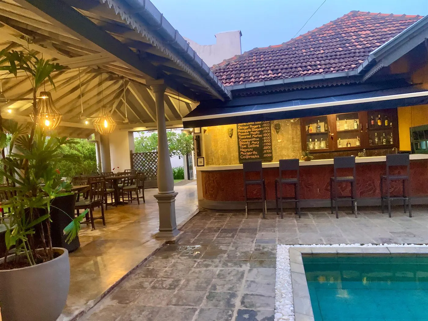 Roshan's pool bar atmosphere