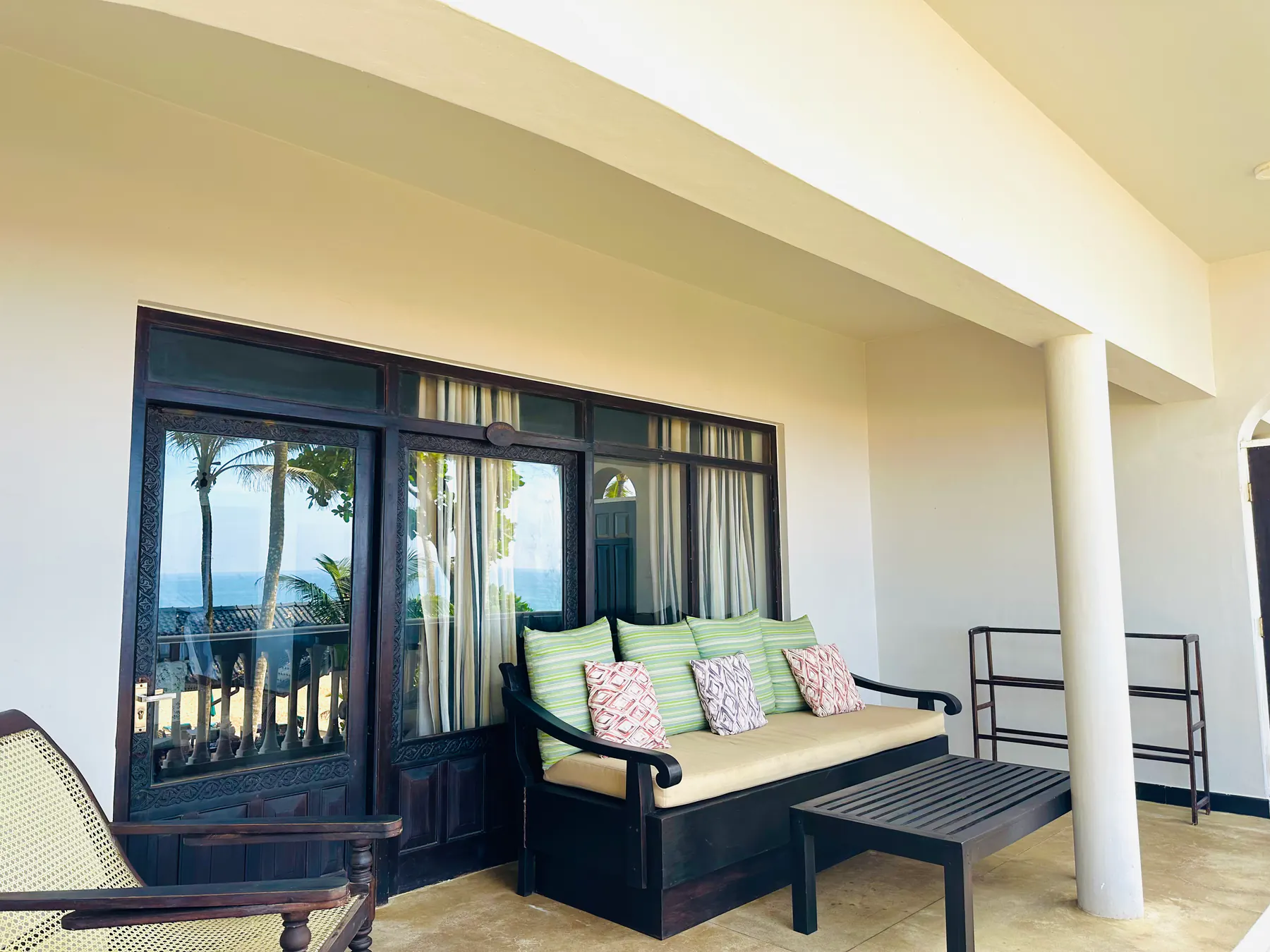 Private veranda outside the Deluxe Double