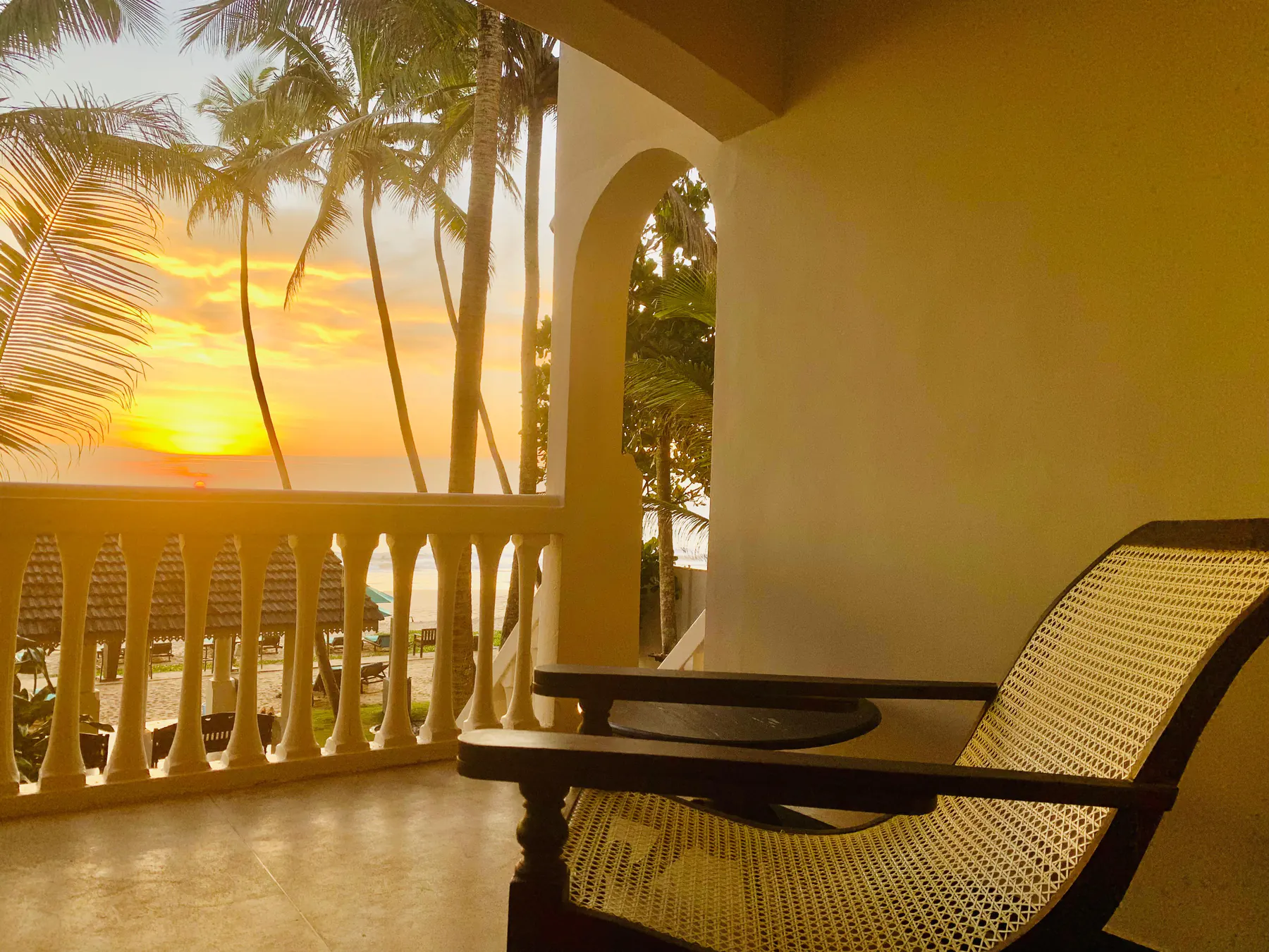 Sunset from the Deluxe Double veranda